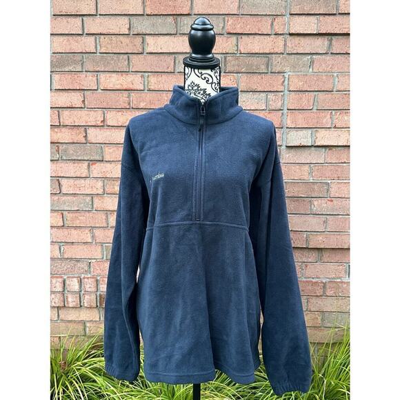 GUC Columbia Men's or Unisex Blue 1/4 Zip Pullover Fleece Jacket/Top XL - Picture 1 of 6